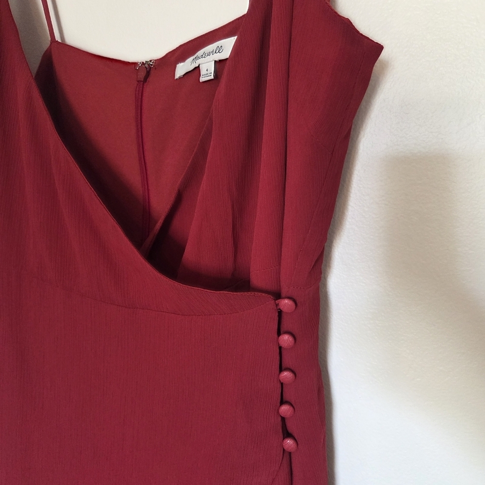 Madewell Womens Red Midi Dress Size 4